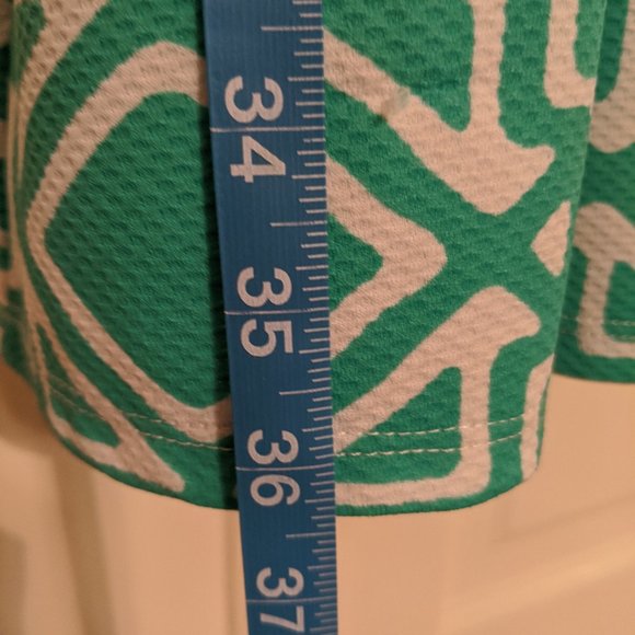 Aqua and White Fit and Flare Dress (S/M) - Picture 4 of 4